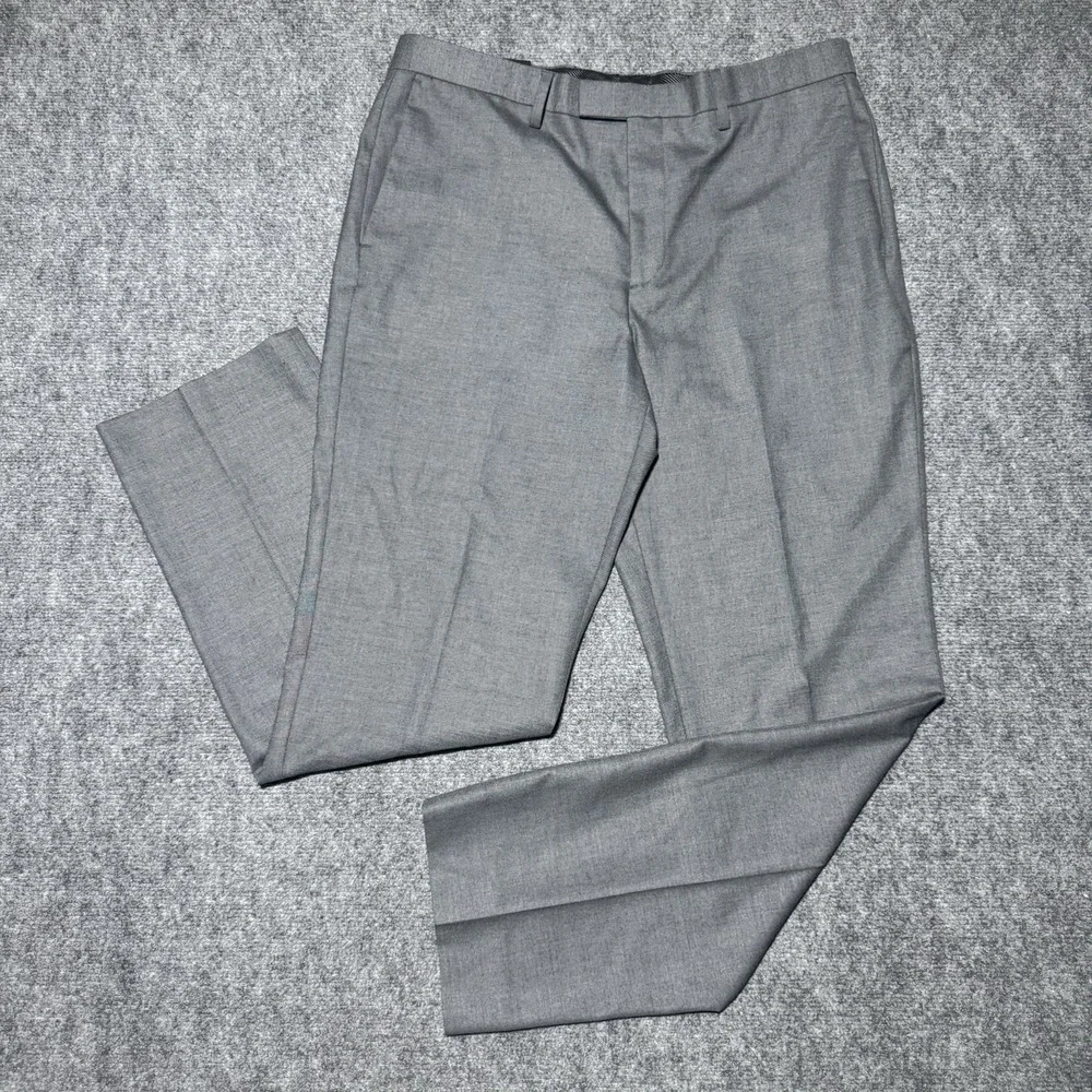 Banana Republic Pants Men 34x32 Gray Wrinkle-Free Slim Fit Chino Straight NWT